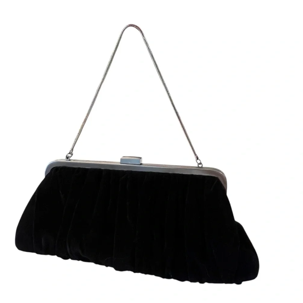 Mary Kay Black Velvet Evening Bag Handbag 2007 New‎ Holiday Wishes Formal Party